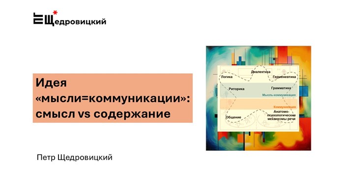 Идея «мысли=коммуникации»: смысл vs содержание 1687 - фото 4552